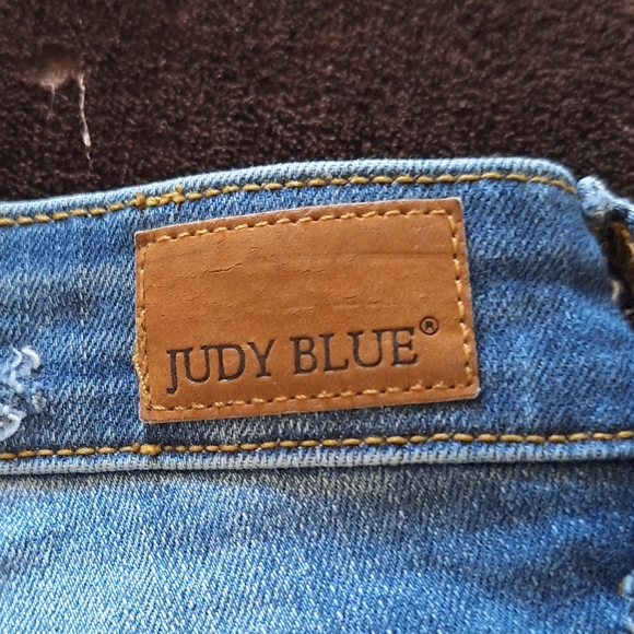 Judy Blue Skinny Fit Distressed Leopard Print Patches Jeans Size 5/27 - Picture 3 of 10